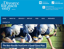 Tablet Screenshot of divorceformen.com